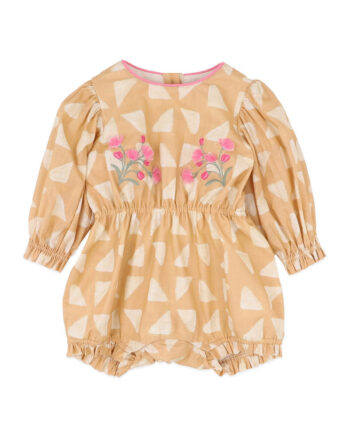 Fox & Finch Winter Vacay Emb. LS Romper