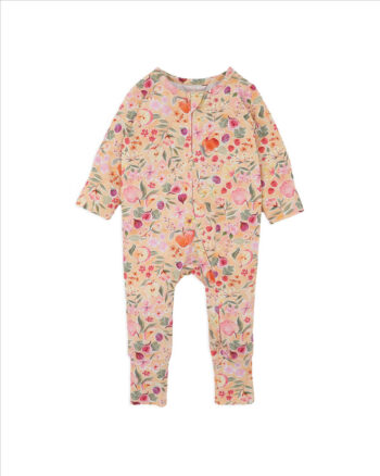 Fox & Finch Orchard Bloom Organic LS Zipsuit
