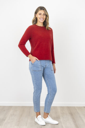 Maglia Merino Wool Crew Neck Jumper - Cardinal