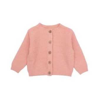 Burrow & Be Wool Cardigan - Carnation