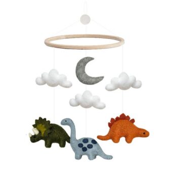 Felted Wool Nursery Mobile - Dinosaurs