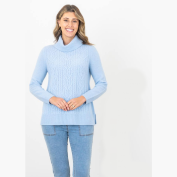 Bromley Edith Cable Wool Sweater - Ice