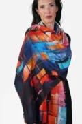 Tradition Textiles Merino Wool Abstract Windows Scarf