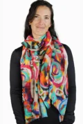 Tradition Textiles Merino Wool Fluro Chains Scarf