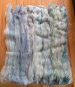 Hand Carded Wool Blend Batt 100g - Iceberg
