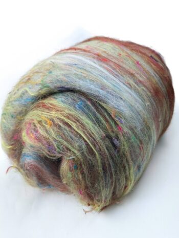 Hand Carded Merino Wool Batt 100g - Desert Party