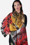 Tradition Textiles Merino Wool Redhot Pokers Scarf