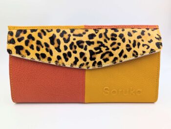 Soruka Judith Leather Wallet Orange & Yellow