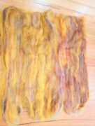 Hand Carded Wool Blend Batt 100g - Flower Field