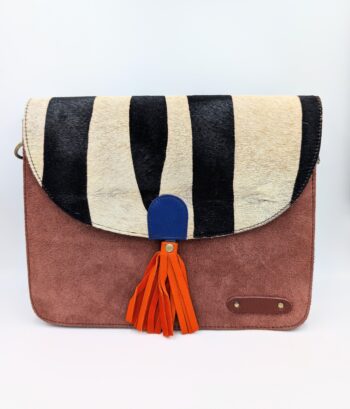 Soruka Olivia Leather Handbag - Zebra