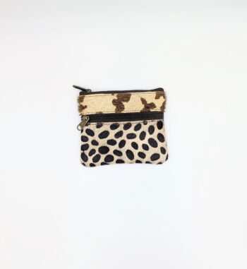 Soruka Ari Leather Pouch - Two Tone Animal Print