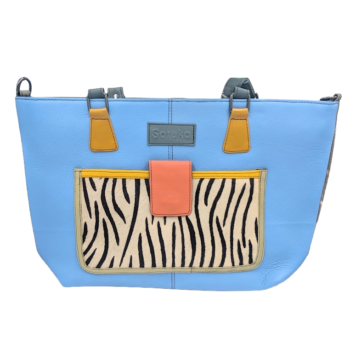 Soruka Temis Leather Shoulder Bag - Blue
