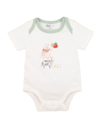 Bebe Scout Organic Animal Stack Bodysuit