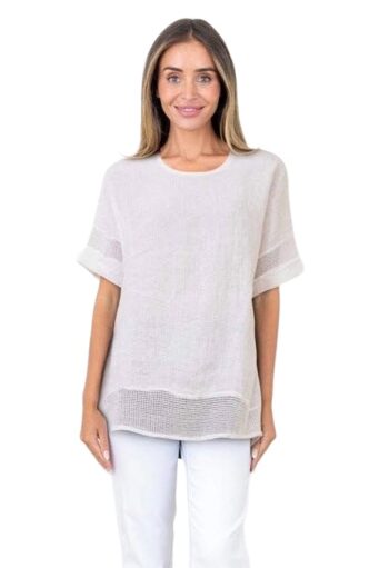 Maglia Linen Corina Top White