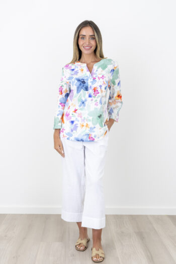 Bromley Juliet 3/4 Sleeve Cotton Shirt