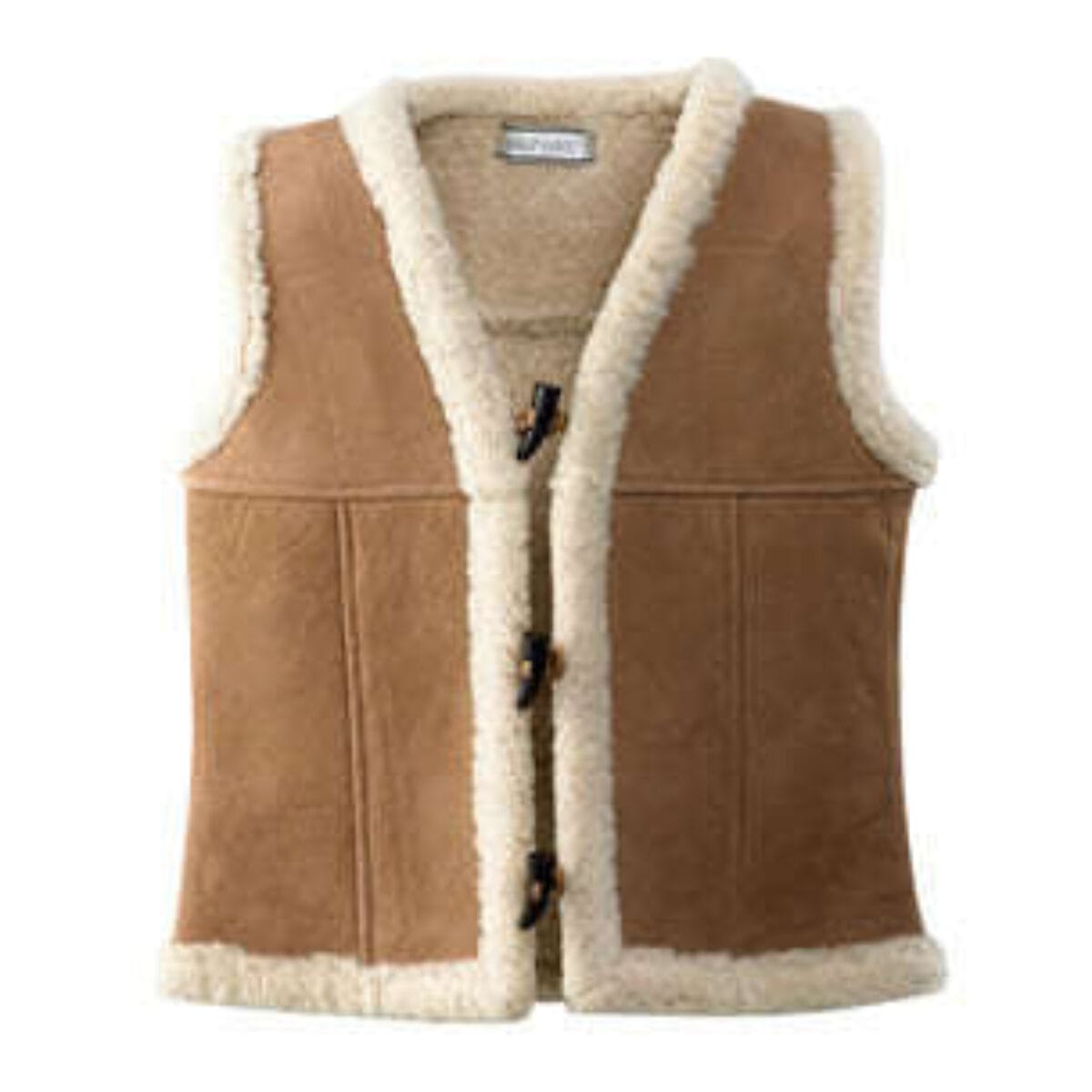 Buy Wild Goose Sheepskin Toggle Vest · AfterPay · The Wool Room