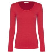 Woolerina Merino Scoop Neck Top - Watermelon